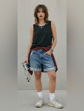 Levi's Silvertab Loose Shorts Casual Preppy Grunge 90s‎ Baggy Streetwear